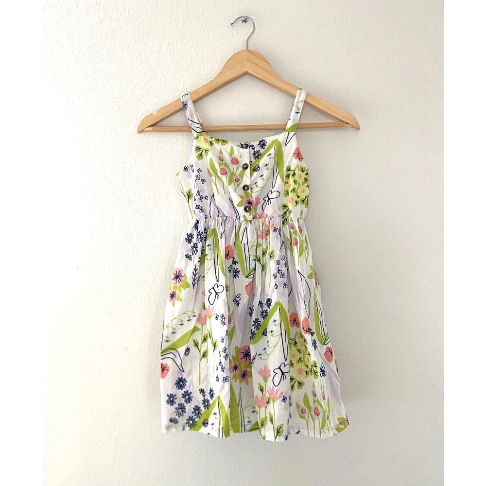 Cat & Jack Girls Size 6/6X 100% Cotton Floral Sundress  Garden Summer Dress